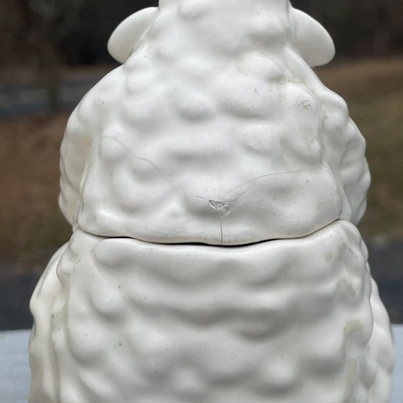 Pair of Vintage Tom Hatton Figural Ceramic Sugar & Creamer Set Sheep Lambs Cute! - Picture 6 of 16